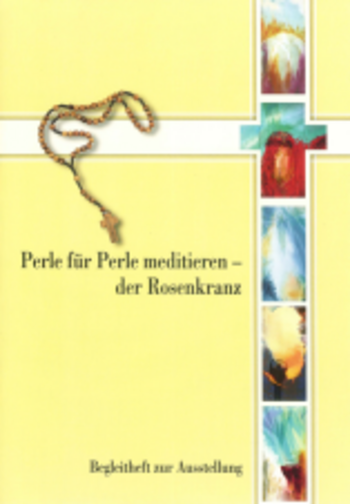 Bild des Covers des Begleitheftes mit Abbildung eines Rosenkranzes und diversen Kleinbildern